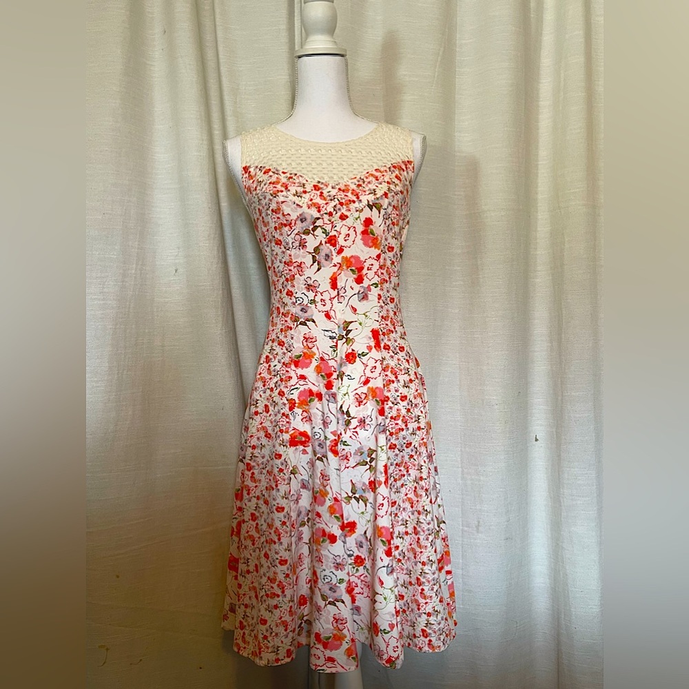 Danny & Nicole Fit Flare Flower Dress